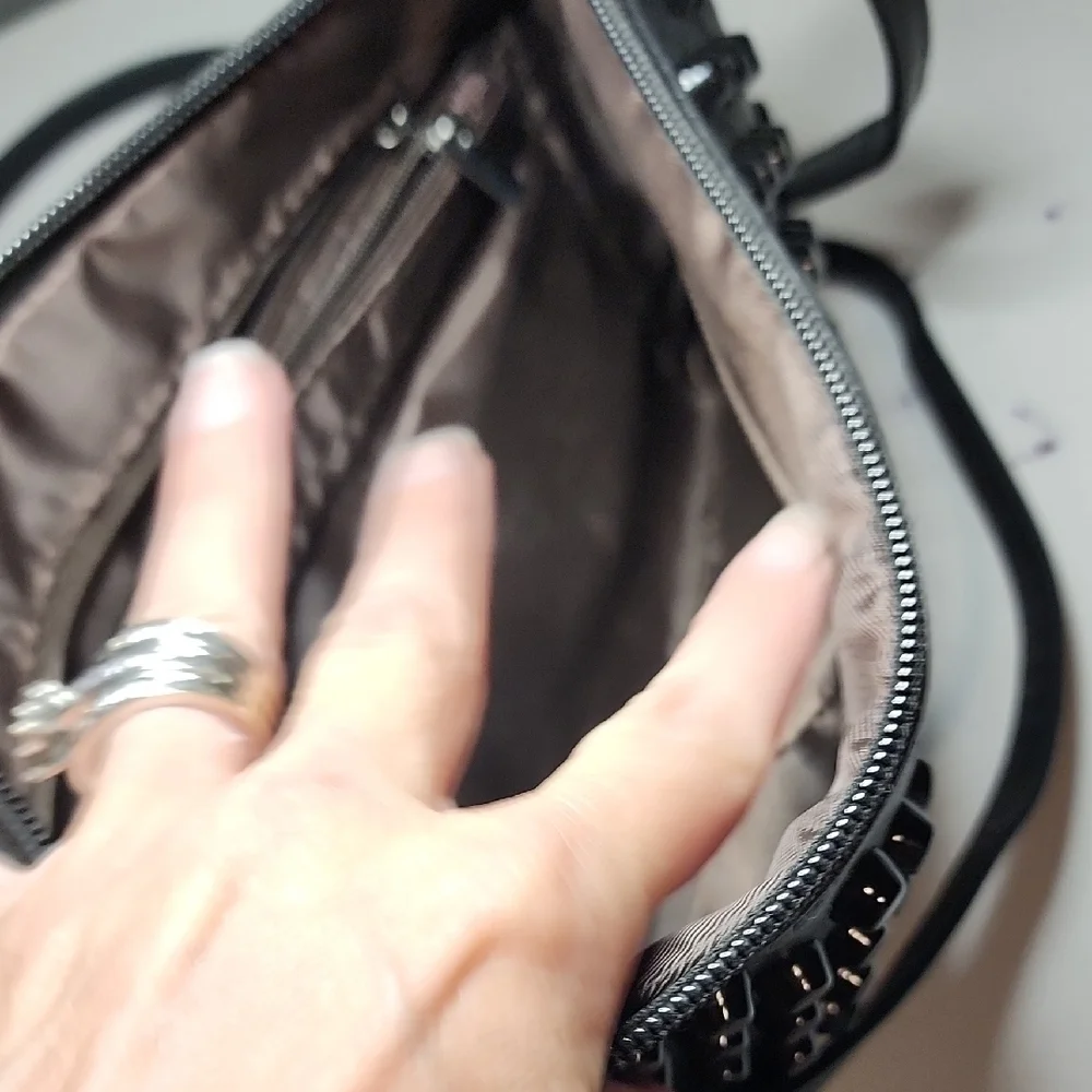 Black Punk Clutch With Adjustable Strap